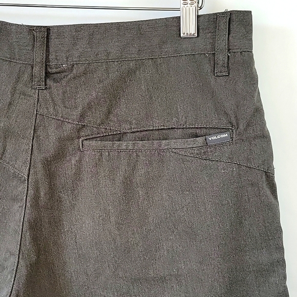 Volcom Corpo Class Flat Front Shorts Charcoal Gray Size 34 - Picture 5 of 16